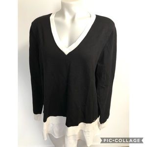 TOMMY HILFIGER Women’s Black V Neck Sweater
